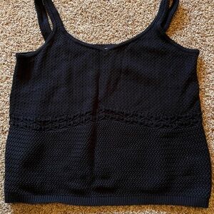 Old Navy Black Textured Tank Top